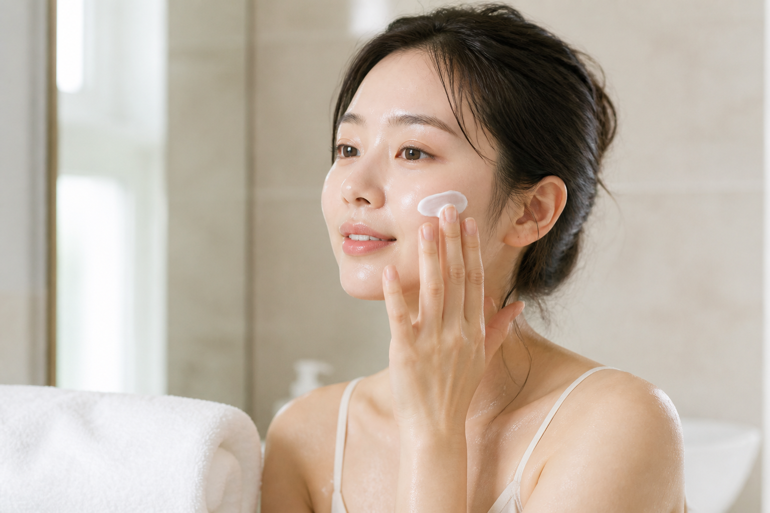세안, 보습, 자외선 차단으로 단순화한 건조 트러블 피부의 아침 저녁 루틴
